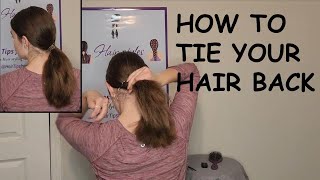 How To Tie Your Hair Back Into A Ponytail For Beginners | Basic Ponytail | 1-Minute Tutorial