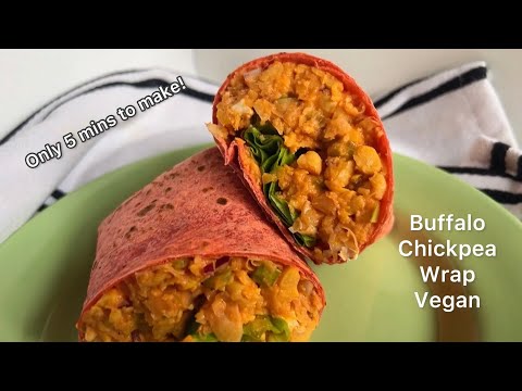 Easy Chickpea Buffalo Wrap Vegan – Ready in Under 5 Minutes