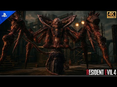Resident Evil 4 Remake – Osmund Saddler Final Boss Fight & True Ending (4K PS5)