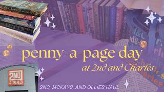 2nd and charles ~ penny a page vlog | book hauls | 2nc, mckays, and ollies