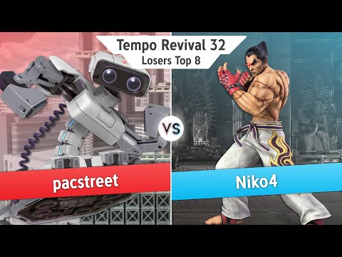 Tempo Revival 32 - pacstreet (Various) Vs. Niko4 (Kazuya) - Losers Top 8 - Smash Ultimate