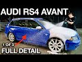 First Wash Audi RS4 Avant Wagon RARE Nogaro Blue Full Detail!