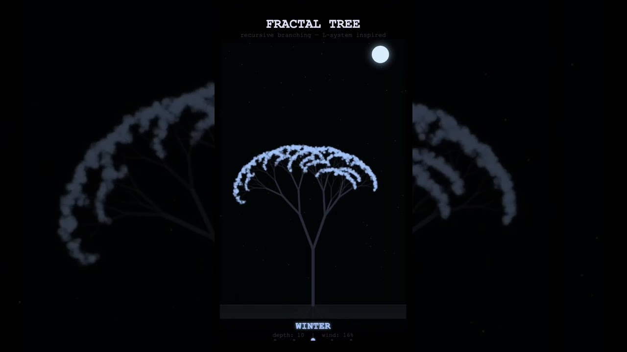Fractal Tree Growing Through the Seasons - Satisfying Maths