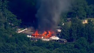 Fire erupts at Camp Airy in Thurmont, Maryland