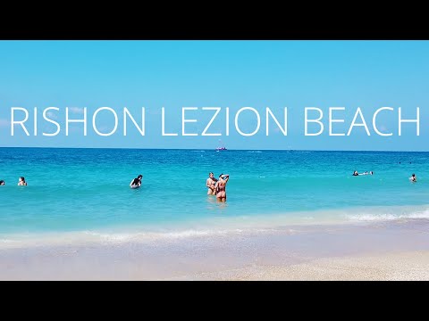 Beach Walk In Rishon Lezion | relaxing walk | 2022 | Israel