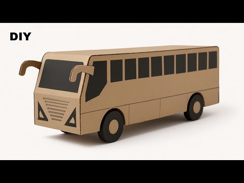 How to Make a Cardboard Bus | Easy DIY Bus Craft | DIY school project 