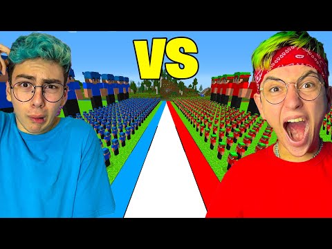 ESERCITO di CRAZIE vs ESERCITO di FOXY su MINECRAFT!!😱