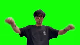 Hideo Kojima flying green screen