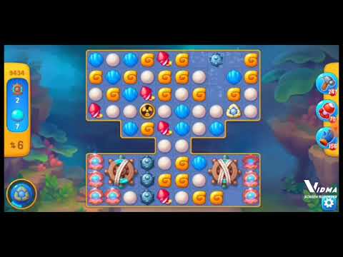 Fishdom. 9434 level no boosters and diamonds. 16 moves