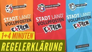 Stadt Land Vollpfosten Extrem Regeln Anleitung Partyspiel Kartenspiel