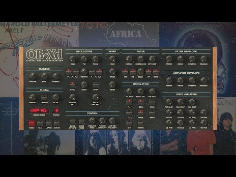 Some 80s famous presets on OB-Xd [FREE Oberheim VST]