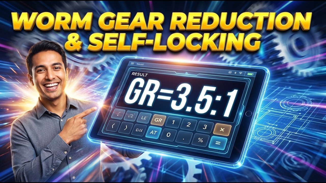 Worm Gear Reduction & Self-Locking Interactive Calculator