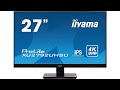 Monitorius iiyama ProLite XU2792UHSU-B1 LED ekranas 68,6 cm (27") 3840 x 2160 pikseliai 4K Ultra HD Juoda