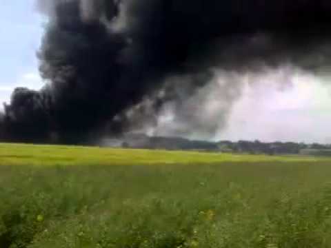 Brand in Bünde! Firma Drehkopf Recyclingbörse 2 .flv