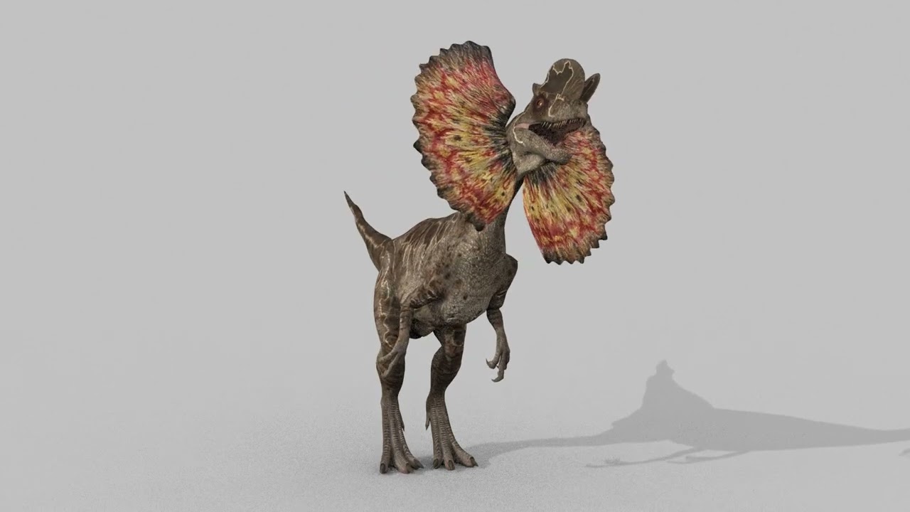 Dilofossauro para sempre - 8K Modelo 3D