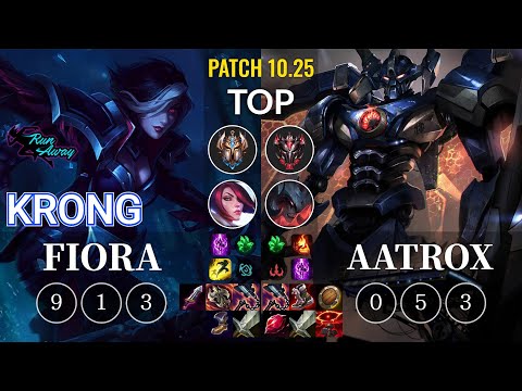 RNW KronG Fiora vs Aatrox Top - KR Patch 10.25