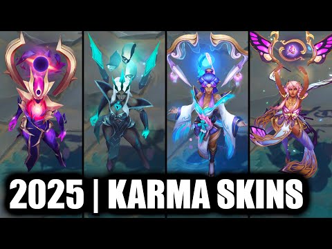 ALL KARMA SKINS SPOTLIGHT 2025 | League of Legends