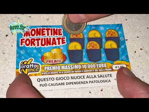 Gratta e vinci delle monetine fortunate. Abbiamo vinto con  solo 1 euro?