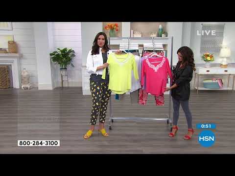 Lemon Way Perfect Pima LaceDetail 3/4Sleeve Tee