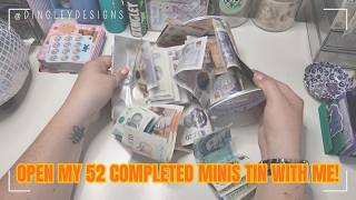 Open my 52 completed minis tin with me! #budget