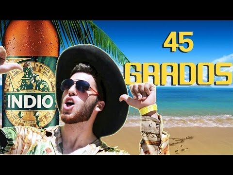 45 grados y un chingo de cerveza.
