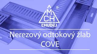 Nerezový roh venkovního žlabu COVE s mřížkou