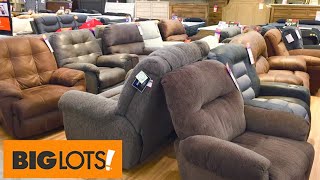 BIG LOTS ARMCHAIRS CHAIRS RECLINERS FURNITURE SHOP WITH ME SHOPPING STORE WALK THROUGH