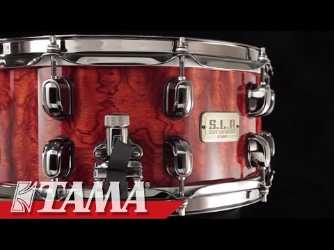 Tama LGB146NQB 6x14" S.L.P. Series G-Bubinga Snare Drum 2010s - Natural Quilted Bubinga image 6