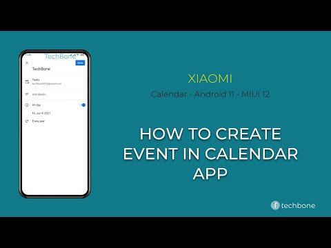 How to Create Event in Calendar app - Xiaomi [Android 11 - MIUI 12]