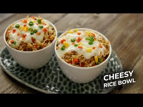 Cheesy Rice Bowl Recipe - cafe mcdonalds style - CookingShooking