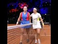HUG Gesture between Jelena Ostapenko and Ons Jabeur | Porsche tennis  | #viral #wta #shortsvideo