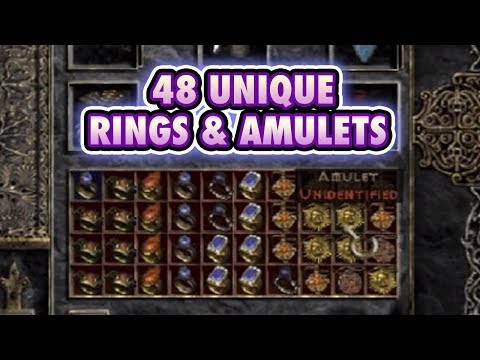 Diablo 2 LOD: Identiftying 48 Unique Rings & Amulets for TheRenFox