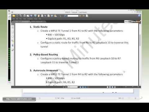 LabMinutes# SP0019 - Cisco MPLS TE Tunnel Forwarding (Part 1)