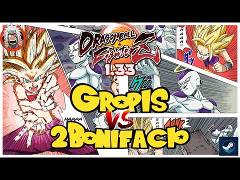 DBFZ Gropis vs 2Bonifacio (SuperBaby2, A21LC, Frieza) vs (Kefla, VegetaSSB, Frieza)