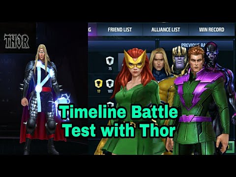 Timeline Battle Test With Thor New Uniform - Marvel Future Fight