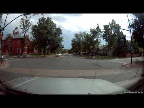 Bicyclist runs red light