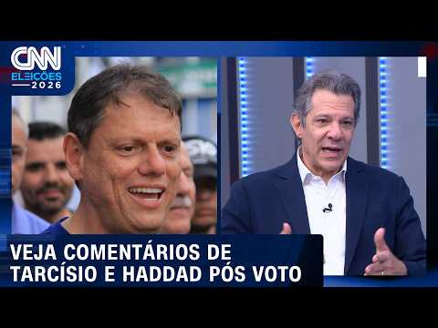 Tarcísio diz que aguarda apuração com humildade; Haddad cita “espírito leve” | CNN ELEIÇÕES
