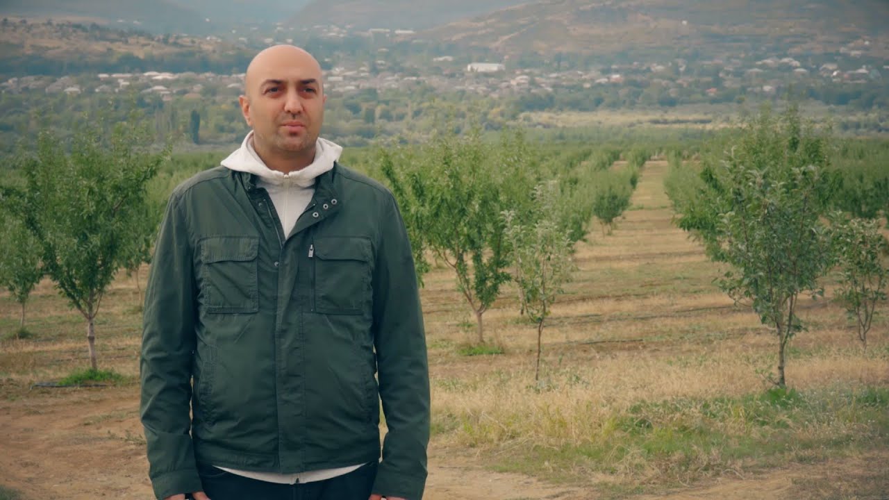 Mikheil Nikolaishvili took the first almond crop this year