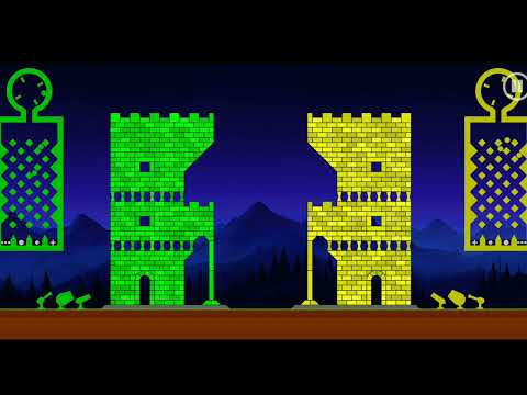Castle Destruction Marble Race in Algodoo ⭐ The War Day #1-3