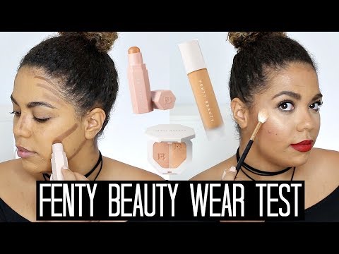 Fenty Beauty Wear Test! Foundation, Match Stix and Highlighter | samantha jane Video