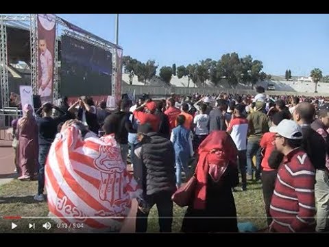 جماهير الحسنية بعد خسارة النهائي "عينو حكم من عصبة الدار البيضاء أنصف الاتحاد البيضاوي وديما حسنية"