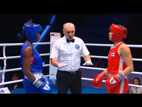 R16 (W60kg) POTKONEN Mira (FIN) vs PALACIOS ESPINOZA Marie Jose (ECU) /AIBA WWCHs Ulan Ude 2019