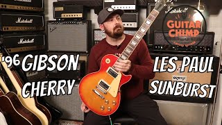 Video thumbnail for Review & Demo | 1996 Gibson Les Paul Standard Heritage Cherry Sunburst by Guitar Chimp