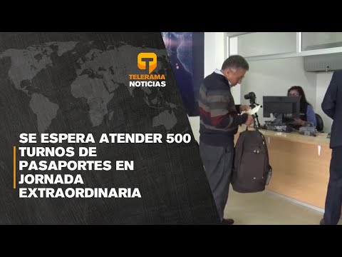 Se espera atender 500 turnos de pasaportes en jornada extraordinaria