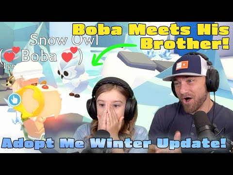 Boba Meets His Brother!! Roblox Adopt Me Winter Update!! *All The New Pets & Mini Games!*