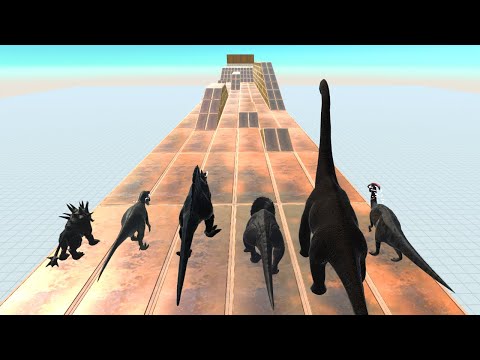 Black Dinosaur Speed Race get a Pig - Animal Revolt Battle Simulator