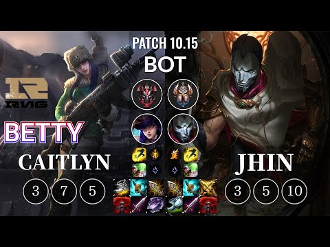 RNG Betty Caitlyn vs Jhin Bot - KR Patch 10.15