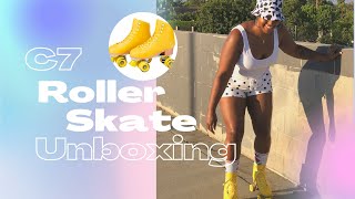 C7 ROLLER SKATES UNBOXING⎮First Impressions and BeginnerTest Skate