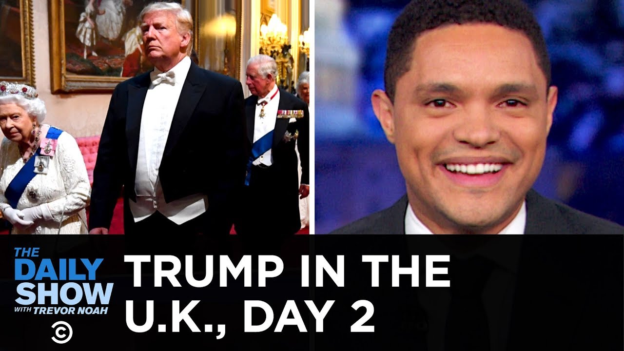 Trump in the U.K. Day 2: 75,000 Protesters and One Weird Tuxedo | The Daily Show - YouTube