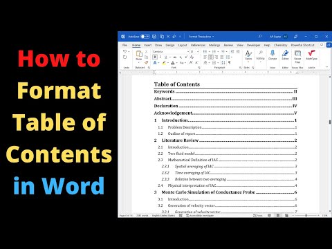 Format Table of Contents in Word | Change Font/Style of Ms Word's Table of Contents [2022]